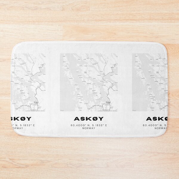 Item preview, Askøy Minimalist Map – Norwegian Island Art designed and sold by RM-Journey.