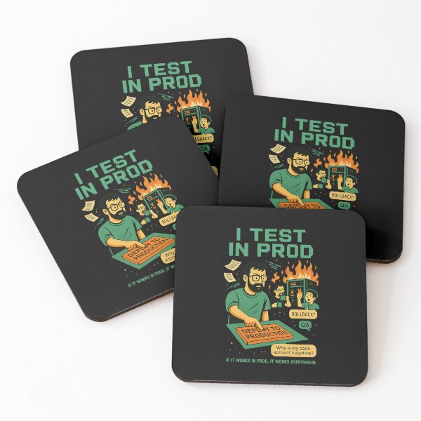Item preview, I Test in Prod – Funny Developer Pixel Art Design designed and sold by BRT.