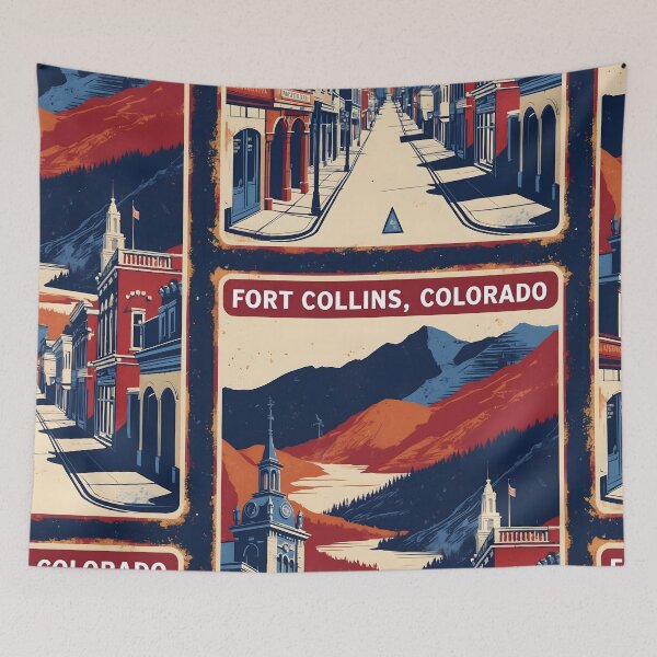 Item preview, Fort Collins Colorado USA Vintage Travel Tourism  designed and sold by TravelersGems.