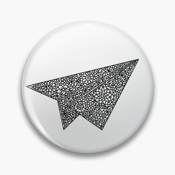 Item preview, Paper plane zentangle sticker designed and sold by DesignPMG.