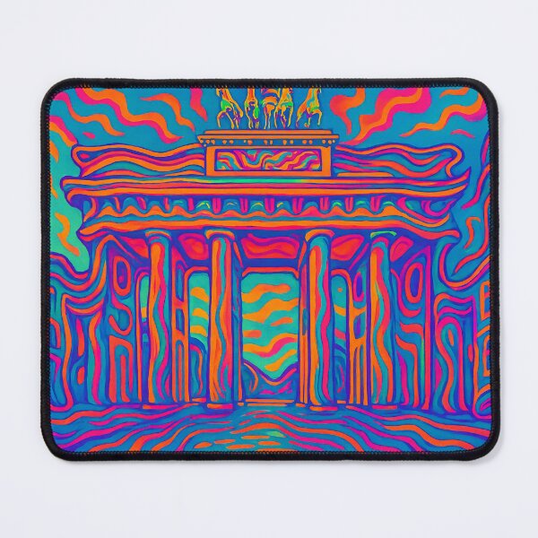 Item preview, Psychedelic Berlin Poster Design | Trippy Retro Cityscape Wall Art | Groovy Berlin Illustration in Neon Colors | 70s Vibe German Travel Print | Funky Urban Street Art Aesthetic designed and sold by PaintedPixels01.