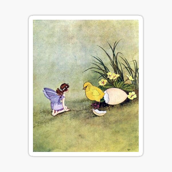 Item preview, Spring Fairy and Chick - Ida Rentoul Outhwaite designed and sold by forgottenbeauty.