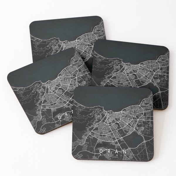 Item preview, Oran City Map of Algeria - Dark designed and sold by deMAP.