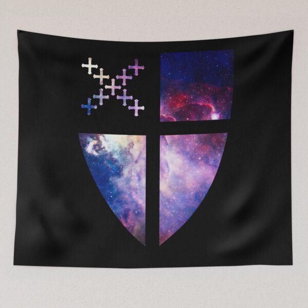 Item preview, Interstellar Episcopal Shield designed and sold by Canterbury Episcopal Campus Ministry at Texas Tech University .