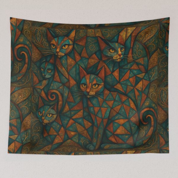 Item preview, Geometric Cat Symphony designed and sold by Meryooma.
