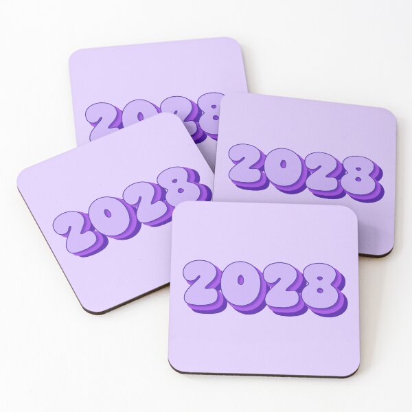 Item preview, 2028 Year - Twenty Twenty Eight - Number 2028 - Pale Purple - Lavender - Lilac - Royal Purple - Typography - New Year 2028 designed and sold by TheIconShop.