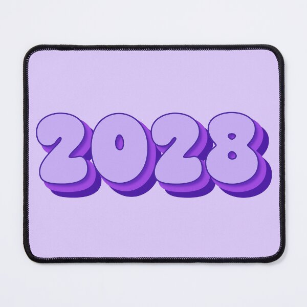 Item preview, 2028 Year - Twenty Twenty Eight - Number 2028 - Pale Purple - Lavender - Lilac - Royal Purple - Typography - New Year 2028 designed and sold by TheIconShop.