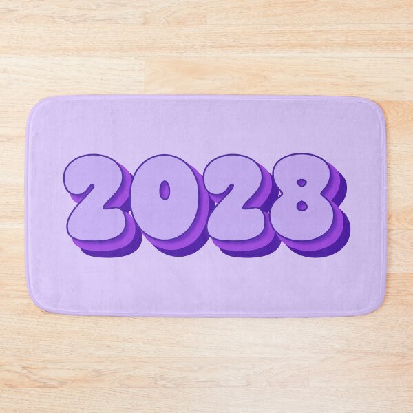 Item preview, 2028 Year - Twenty Twenty Eight - Number 2028 - Pale Purple - Lavender - Lilac - Royal Purple - Typography - New Year 2028 designed and sold by TheIconShop.