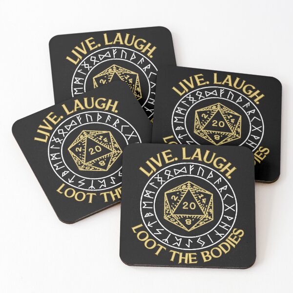 Item preview, Live Laugh Loot the Bodies Vintage Gaming Dice Grunge designed and sold by NerdyWerks.