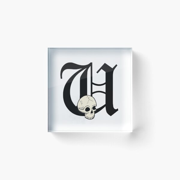 Item preview, Old English "U" Lettering with Skull designed and sold by DanielPowers.