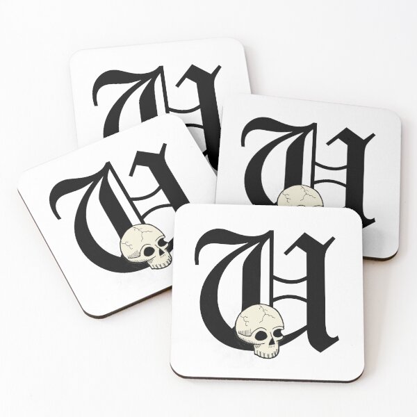 Item preview, Old English "U" Lettering with Skull designed and sold by DanielPowers.