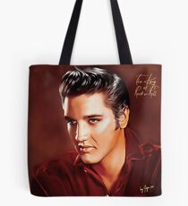 Elvis Presley Illustration The all time greatest hits. Tote Bag