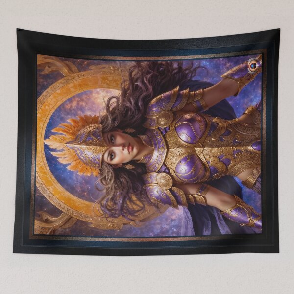 Item preview, Lyraethia Aeraviel, Celestial Guardian Golden Portrait Stunning AI Concept Art by Xzendor7 designed and sold by Xzendor7 Digital Art Creations.