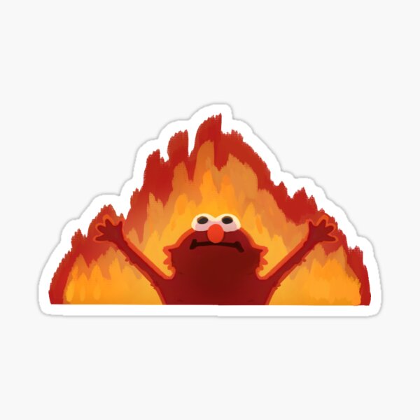 Artikel-Vorschau von Hallo Elmo in Flammen, designt und verkauft von Asutip.