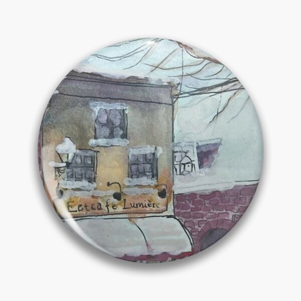 Item preview, Cozy Winter Café Street Watercolor designed and sold by reese dawson art.