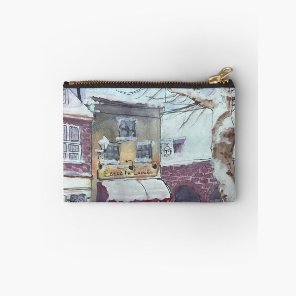 Item preview, Cozy Winter Café Street Watercolor designed and sold by reese dawson art.