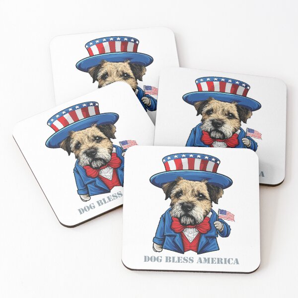 Item preview, Funny 4th of July Border Terrier Dog Pun designed and sold by whyitsme.
