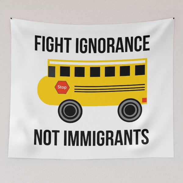 Item preview, Fight ignorance not immigrants  designed and sold by Rachel the Artist .