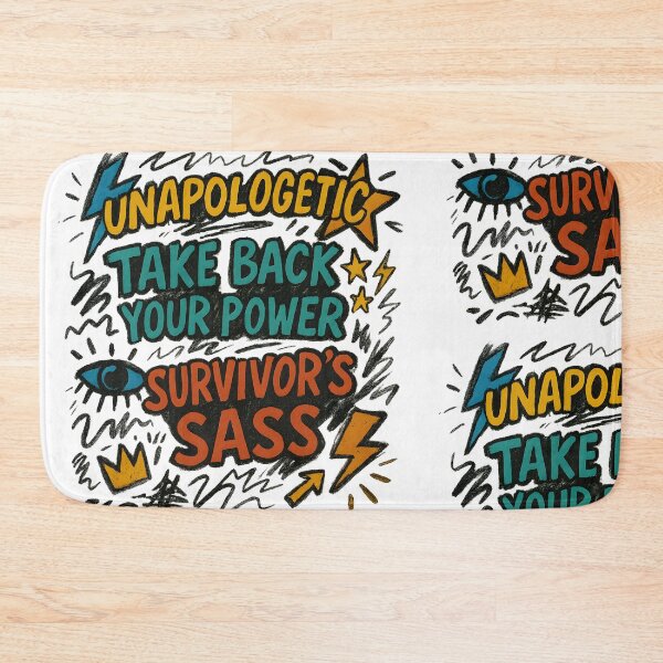 Item preview, Survivor’s Sass – Bold Empowerment Graffiti Design designed and sold by Quiet Power Co..