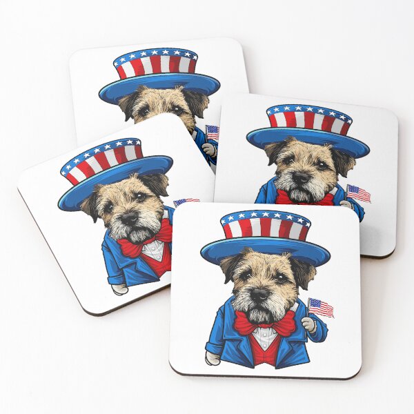 Item preview, Funny American Dog Border Terrier, 4th of July designed and sold by whyitsme.