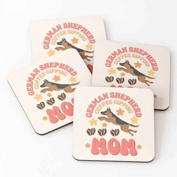 Item preview, German shepherd coffee sipping Mom designed and sold by BritishDelights.