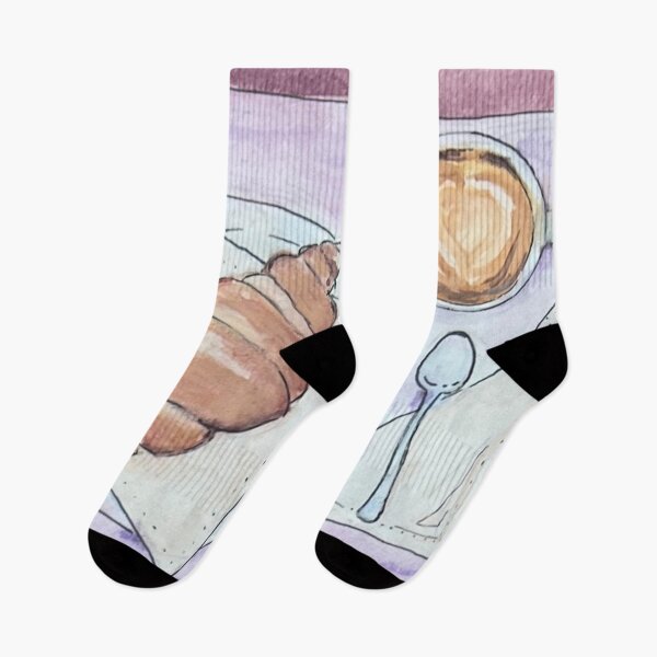 Item preview, Cozy Café Coffee & Croissant Watercolor designed and sold by reese dawson art.
