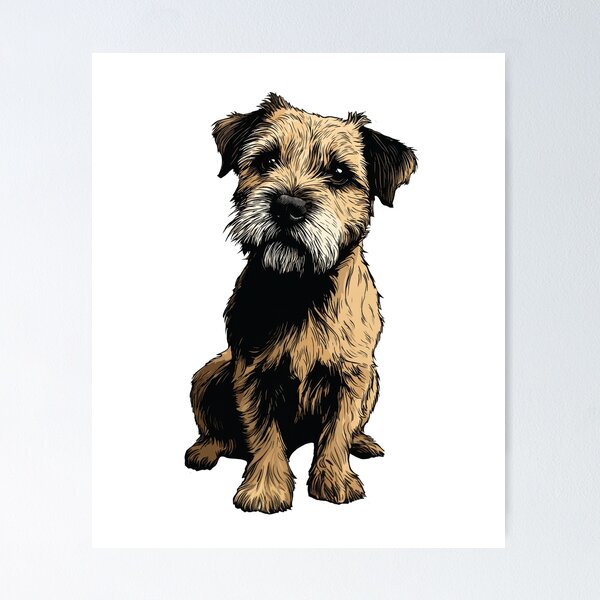 Item preview, Border Terrier Dog Illustration designed and sold by whyitsme.