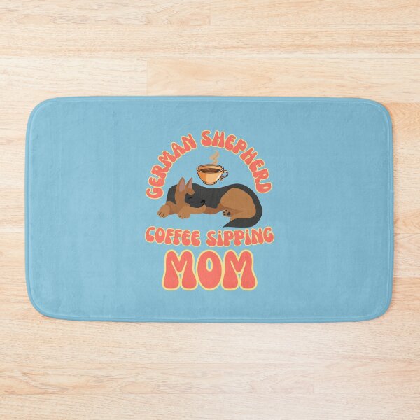 Item preview, German shepherd coffee sipping Mom designed and sold by BritishDelights.