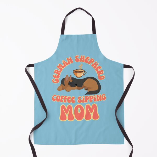 Item preview, German shepherd coffee sipping Mom designed and sold by BritishDelights.