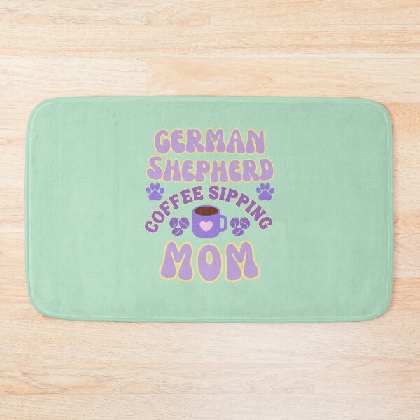 Item preview, German shepherd coffee sipping Mom designed and sold by BritishDelights.