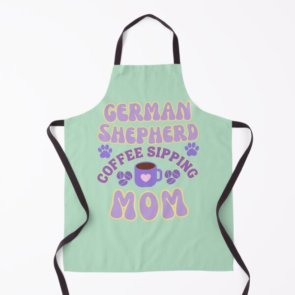 Item preview, German shepherd coffee sipping Mom designed and sold by BritishDelights.
