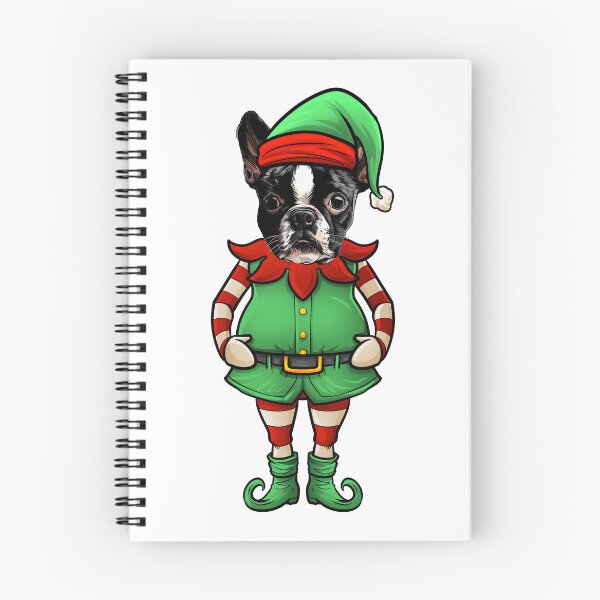 Item preview, Boston Terrier Christmas Elf designed and sold by whyitsme.