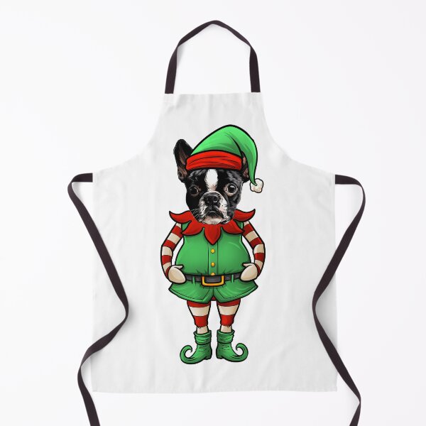 Item preview, Boston Terrier Christmas Elf designed and sold by whyitsme.
