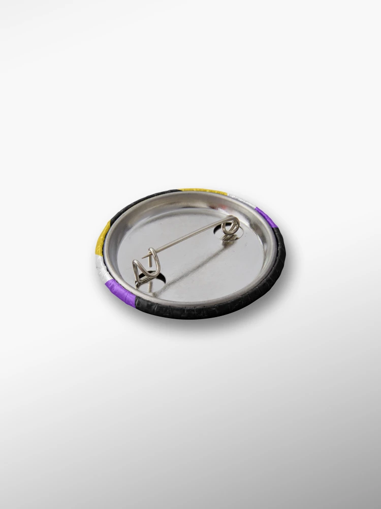 Thumbnail 2 of 3, Pin, Non-binary Flag Color Block - Rabbit  designed and sold by Proud-Rabbit.