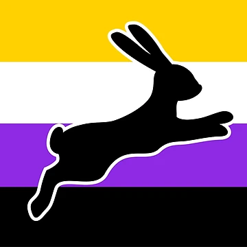 Artwork thumbnail, Non-binary Flag Color Block - Rabbit by Proud-Rabbit