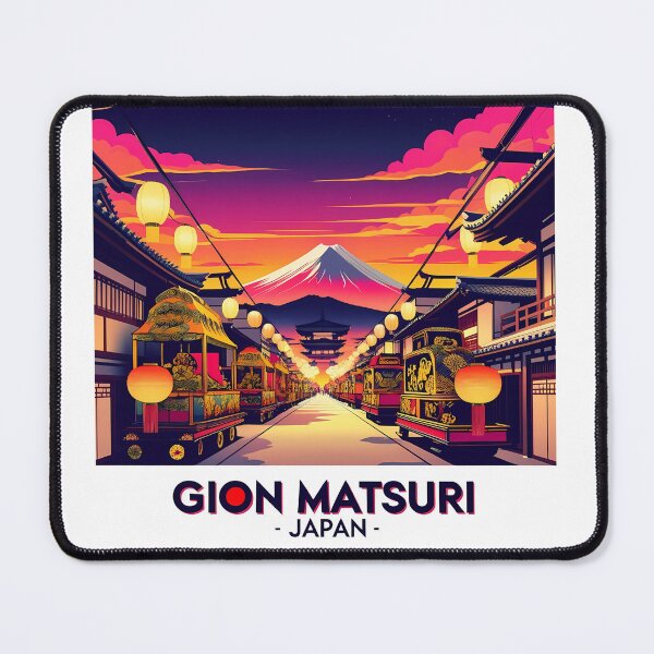 Item preview, Gion Matsuri – Kyoto Festival Retro Vector | Japanese Parade Art with Lanterns & Sunset designed and sold by LoliDesignShop.