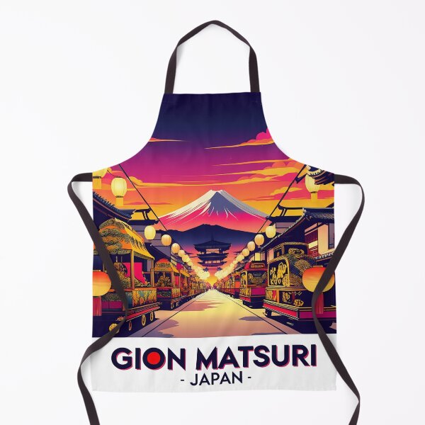 Item preview, Gion Matsuri – Kyoto Festival Retro Vector | Japanese Parade Art with Lanterns & Sunset designed and sold by LoliDesignShop.