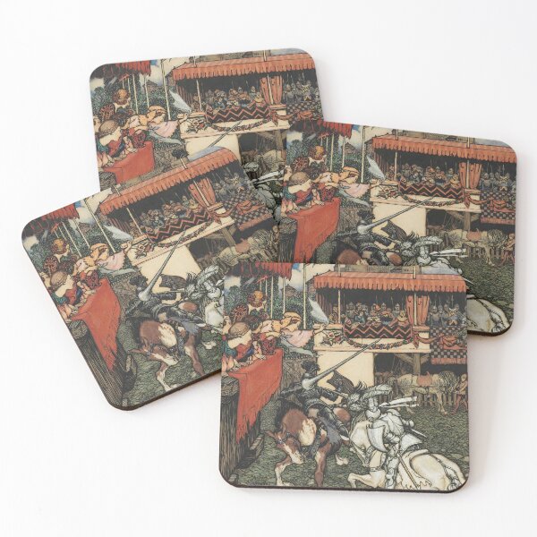 Item preview, Sir Tristram Defeats Sir Palamedes in Ireland - Arthur Rackham designed and sold by forgottenbeauty.