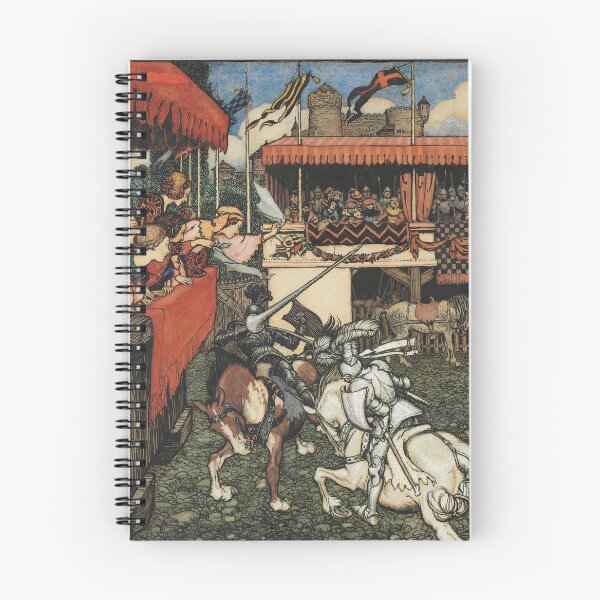 Item preview, Sir Tristram Defeats Sir Palamedes in Ireland - Arthur Rackham designed and sold by forgottenbeauty.