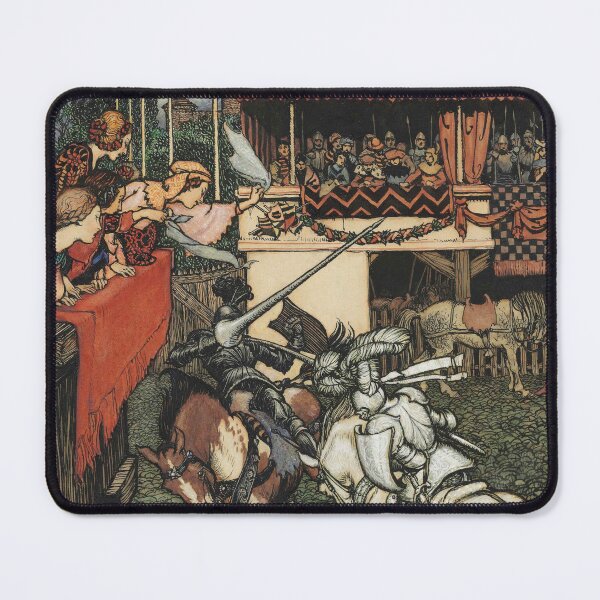 Item preview, Sir Tristram Defeats Sir Palamedes in Ireland - Arthur Rackham designed and sold by forgottenbeauty.