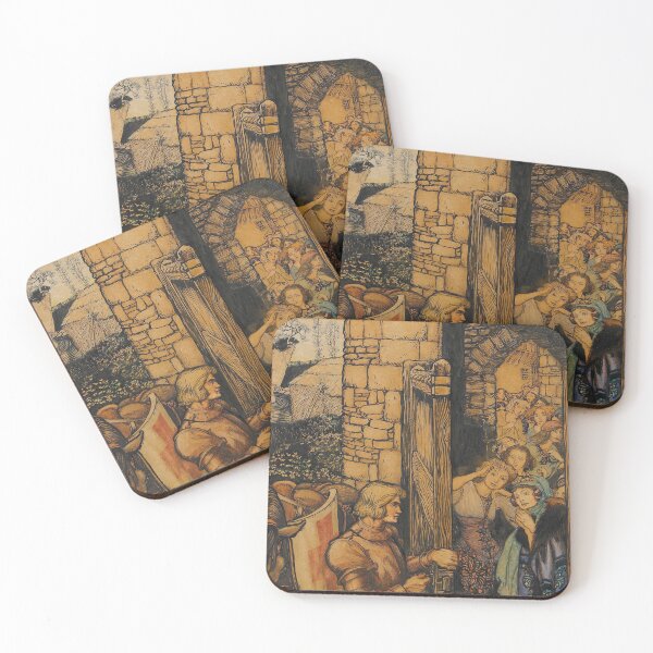 Item preview, Sir Galahad at the Castle of Maidens - Arthur Rackham designed and sold by forgottenbeauty.