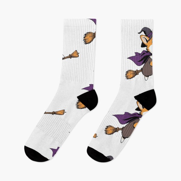 Item preview, A corgi plays a witch and flies on a broomstick designed and sold by DOG DESIGN.
