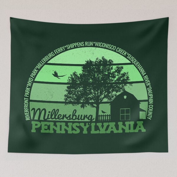 Item preview, Millersburg Pennsylvania Sunset Retro Vintage Local Pride Logo designed and sold by CRHPOD20.