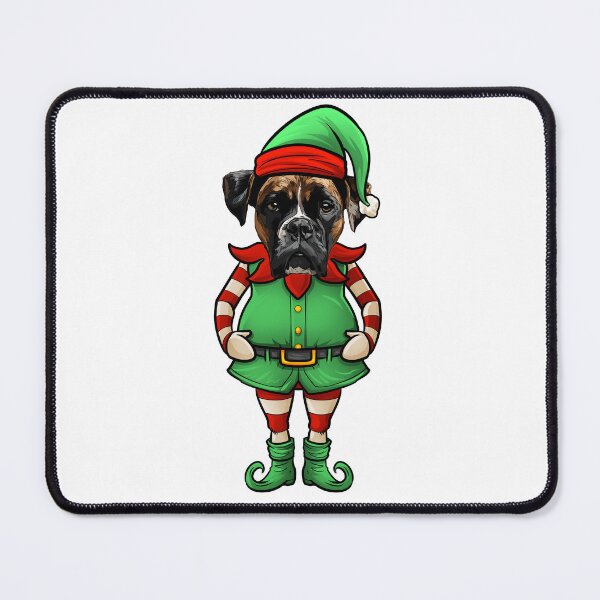 Item preview, Boxer Christmas Elf designed and sold by whyitsme.