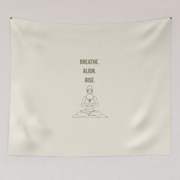 Item preview, Breathe Align Rise - Chakra Affirmation Yoga Shirt / Poster designed and sold by Spiritual Connection.