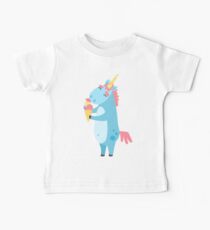 Unicorn with ice Baby Tee
