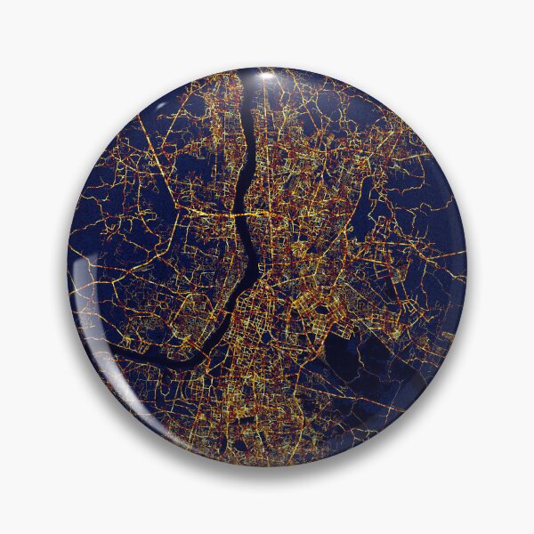 Item preview, Kolkata, West Bengal, India Map - City At Night designed and sold by deMAP.