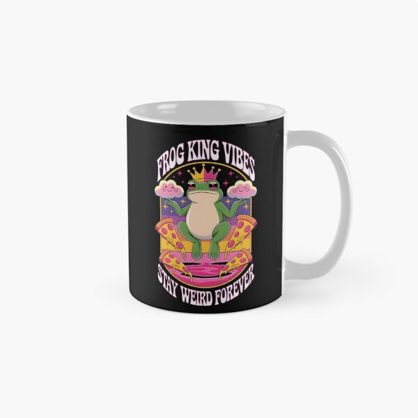 Item preview, Frog King Vibes – Urban Trippy Streetwear Cartoon T-Shirt designed and sold by AV.