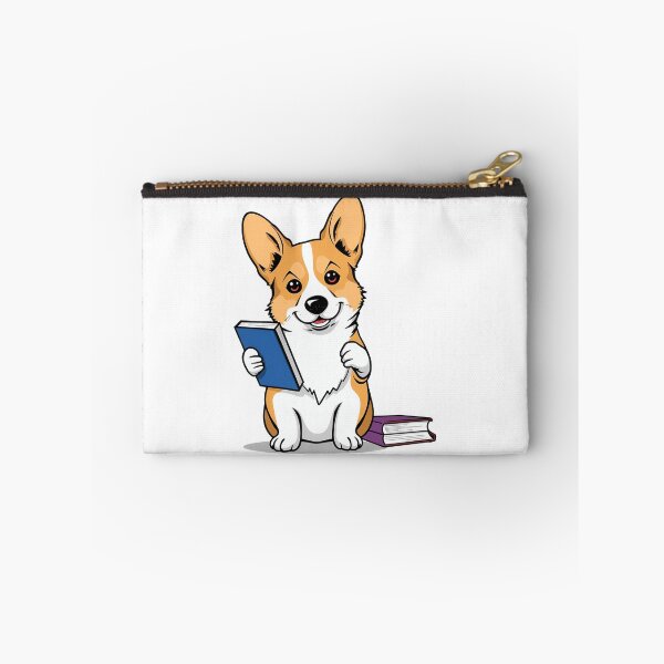 Item preview, A dog, a corgi, holding a book in class designed and sold by DOG DESIGN.