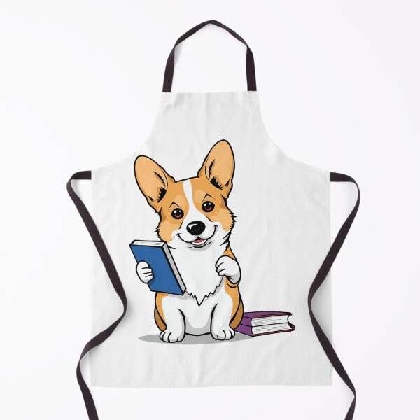 Item preview, A dog, a corgi, holding a book in class designed and sold by DOG DESIGN.